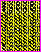 Bold Yellow Abstract Jigsaw Puzzle Rug