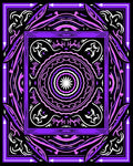Vibrant Purple Mandala Abstract Square Rug