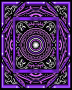 Vibrant Purple Mandala Abstract Square Rug