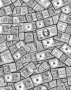 United States Dollar Paper Illustration Rug