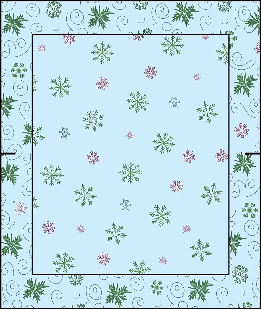 Light Blue Snowflake Winter Wonder Rug
