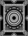 Black and White Radial Sunburst Mandala Rug