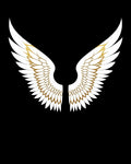 White Gold Feathered Angel Wings Rug