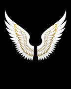 White Gold Feathered Angel Wings Rug