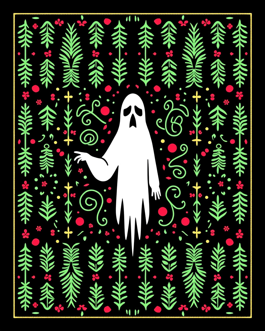 Spooky Ghost Botanical Garden Rug