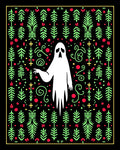 Spooky Ghost Botanical Garden Rug