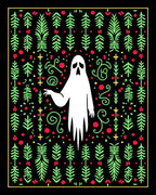 Spooky Ghost Botanical Garden Rug