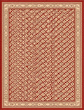 Crimson Beige Diamond Quilt Rug