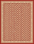 Crimson Beige Diamond Quilt Rug