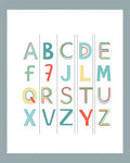 Modern Alphabet Stripes Rug