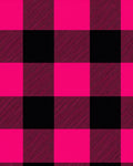 Vibrant Pink Black Buffalo Check Rug