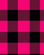 Vibrant Pink Black Buffalo Check Rug