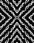 Bold Black White Abstract Geometric Rug
