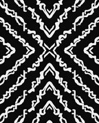 Bold Black White Abstract Geometric Rug