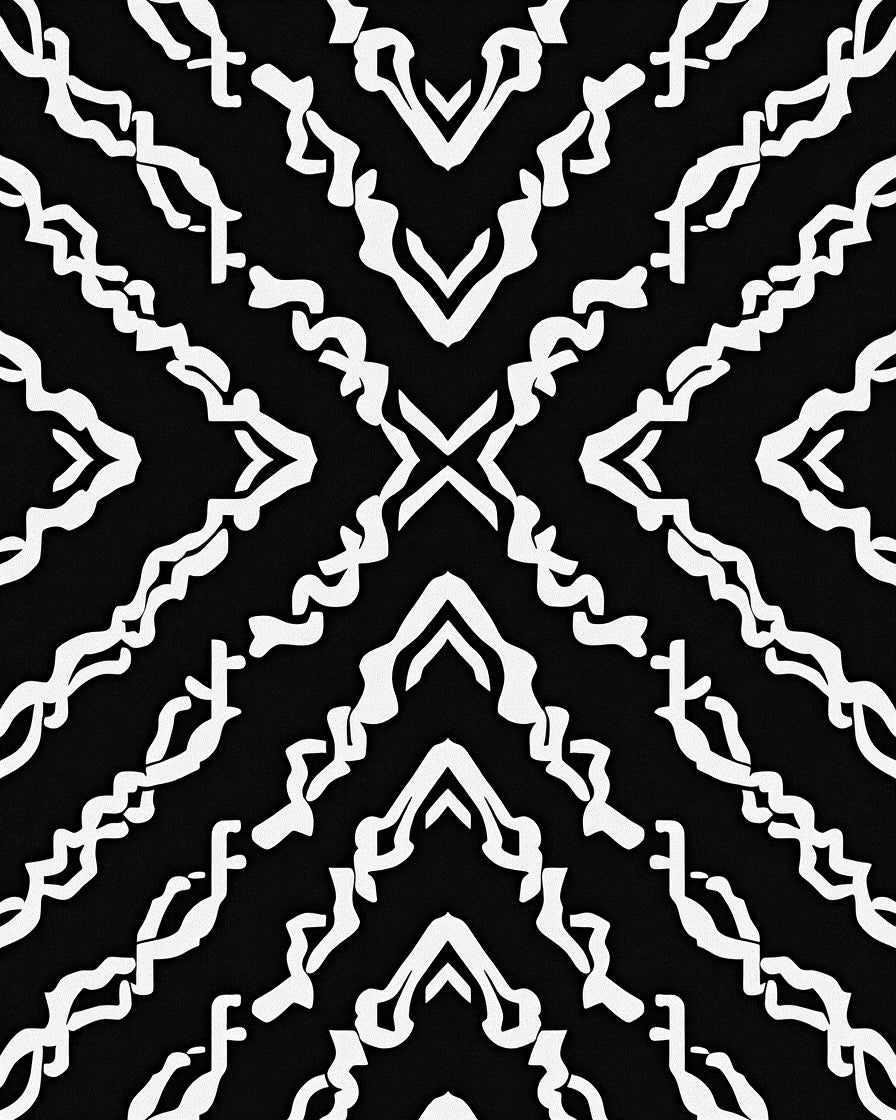 Bold Black White Abstract Geometric Rug
