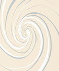 Minimalist Cream Swirl Abstract Rug