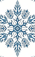 Deep Blue Symmetric Floral Medallion Rug