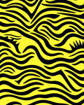 Bold Yellow Black Wavy Stripes Rug