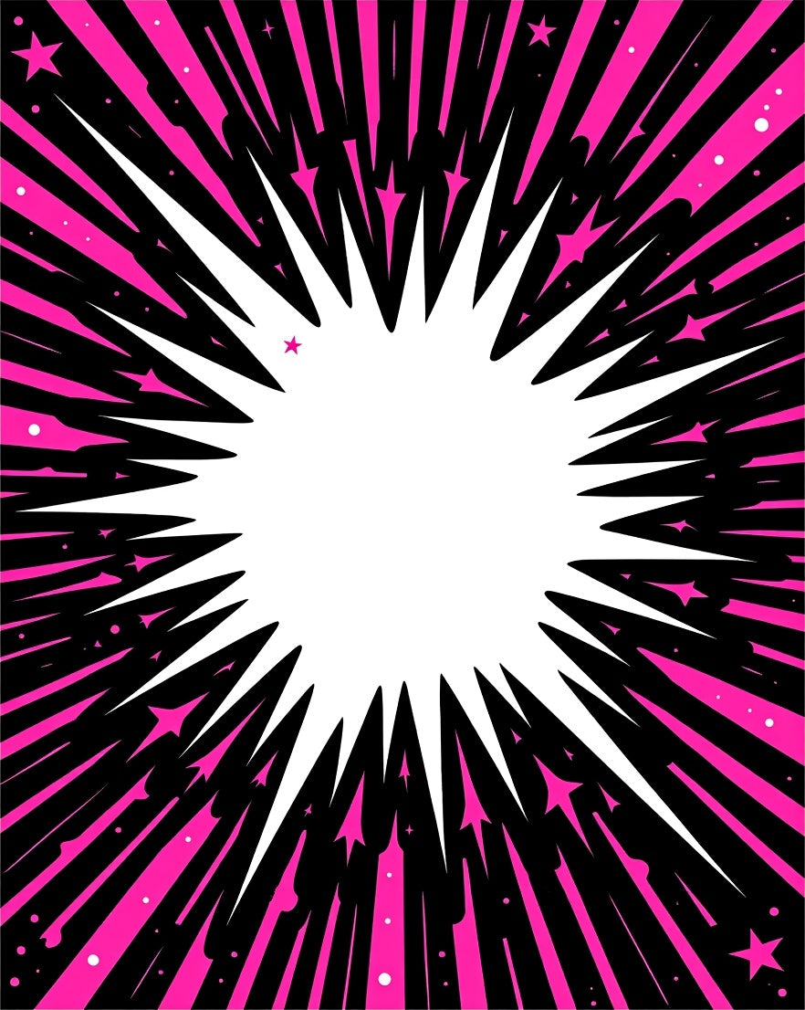 Dramatic Pink Starburst Explosion Rug