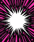 Dramatic Pink Starburst Explosion Rug