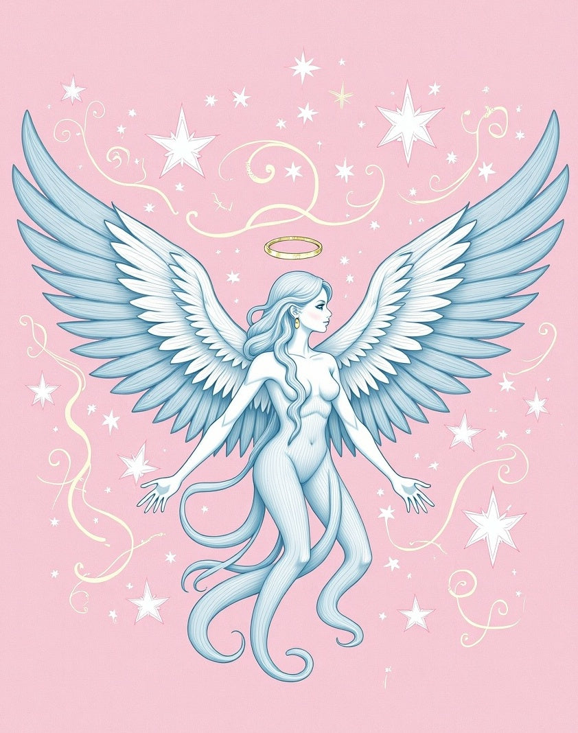 Celestial Angel With Wings and Halo Rug