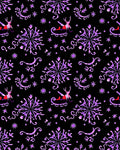 Purple Snowflake Sleigh Ride Medallions Rug