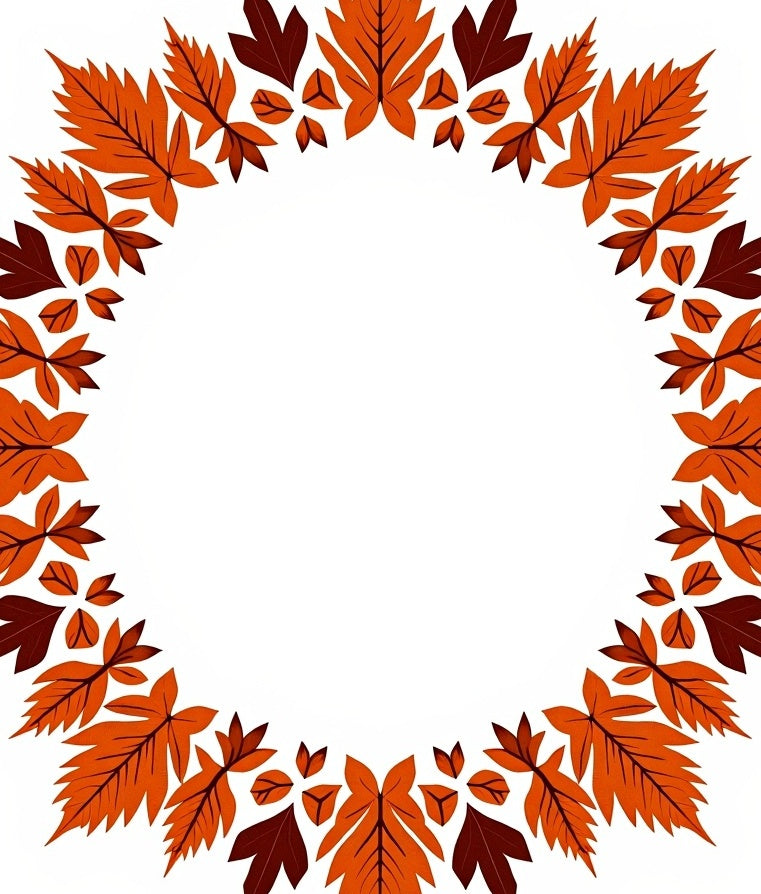 Autumn Leaf Mandala Wreath Rug