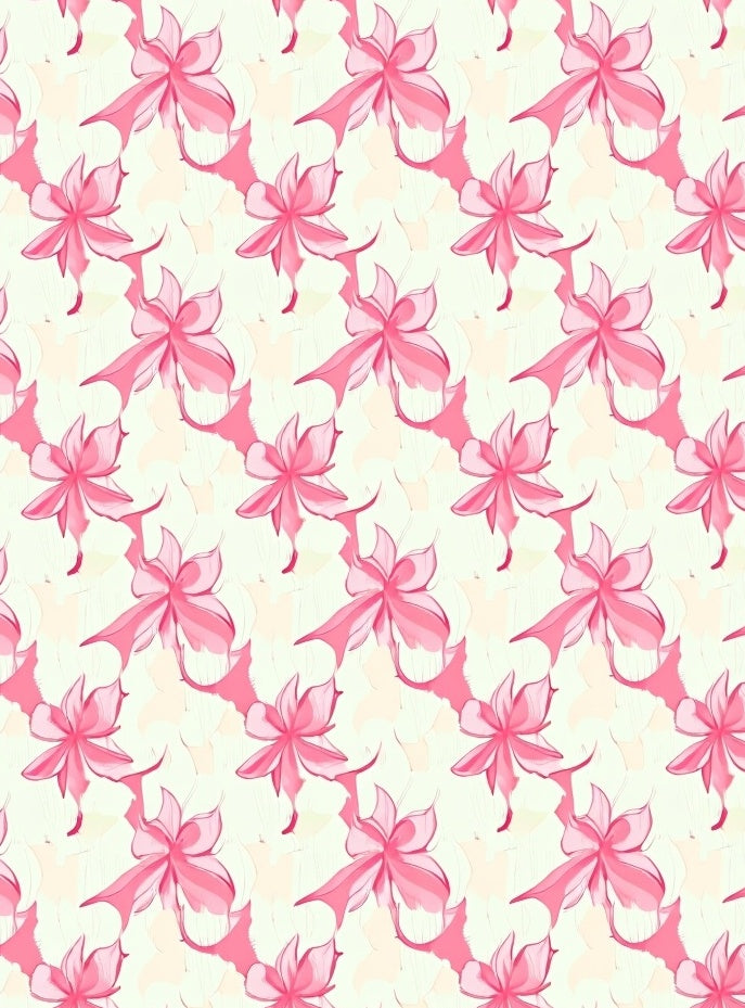 Pink Watercolor Ribbon Scatter Rug