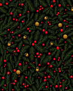 Black Pine Berry Jingle Bell Foliage Rug