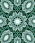 Teal and Emerald Medallion Mandala Rug
