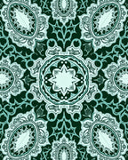 Teal and Emerald Medallion Mandala Rug