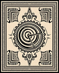 Tribal Sun Medallion Black Cream Rug