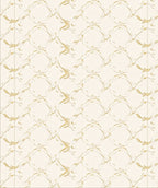 Creamy Gold Organic Interlocking Forms Rug