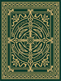 Emerald Gold Intricate Mandala Rug