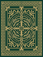 Emerald Gold Intricate Mandala Rug