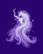 Purple Galactic Dancer Starry Rug