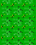Electric Green Circuit Board Abstract Rug