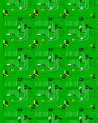 Electric Green Circuit Board Abstract Rug
