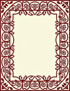 Ornate Crimson Floral Quadrant Rug