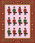 Crimson Green Soldier Collection Frame Rug