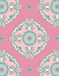 Pink Aqua Floral Medallion Radiance Rug