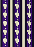 Purple Cream Abstract Feather Stripe Rug