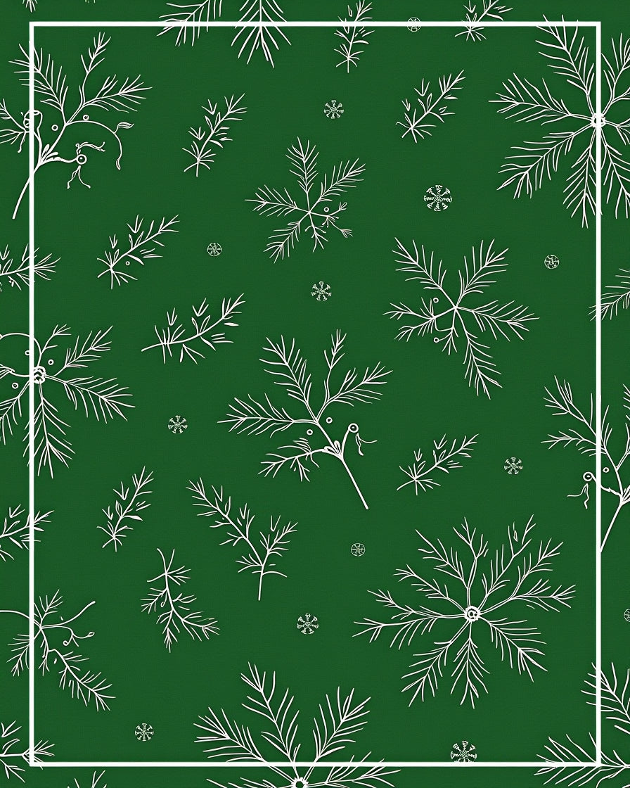 White Pine Needle Festive Snowflake Rug