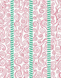 Crimson White Swirl Stripes Rug