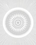 Silver Sunburst Mandala Rug