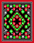 Festive Holiday Snowflakes Geometric Rug