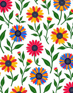 Vibrant Multicolor Floral Garden Bloom Rug