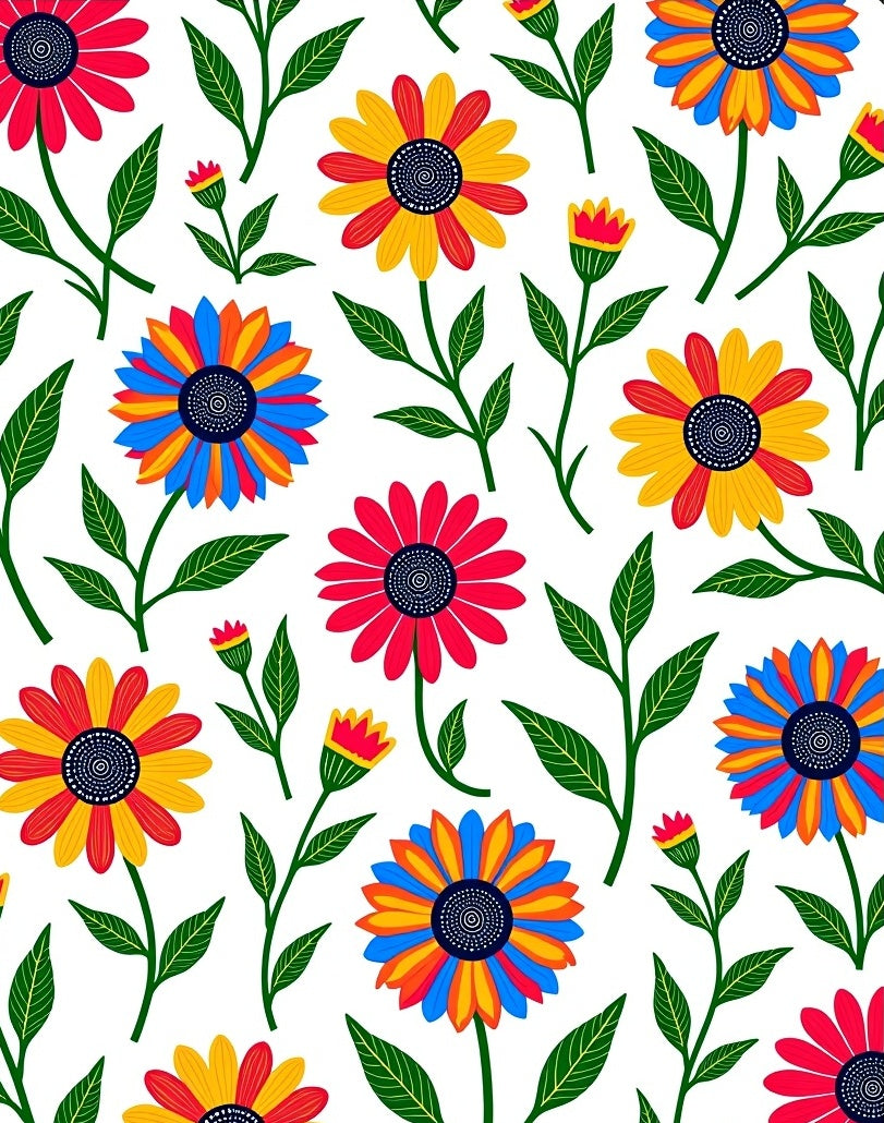 Vibrant Multicolor Floral Garden Bloom Rug