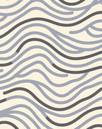 Cool Gray Wavy Lines Rug