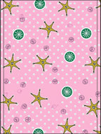 Pink Starburst Whimsical Circles Rug